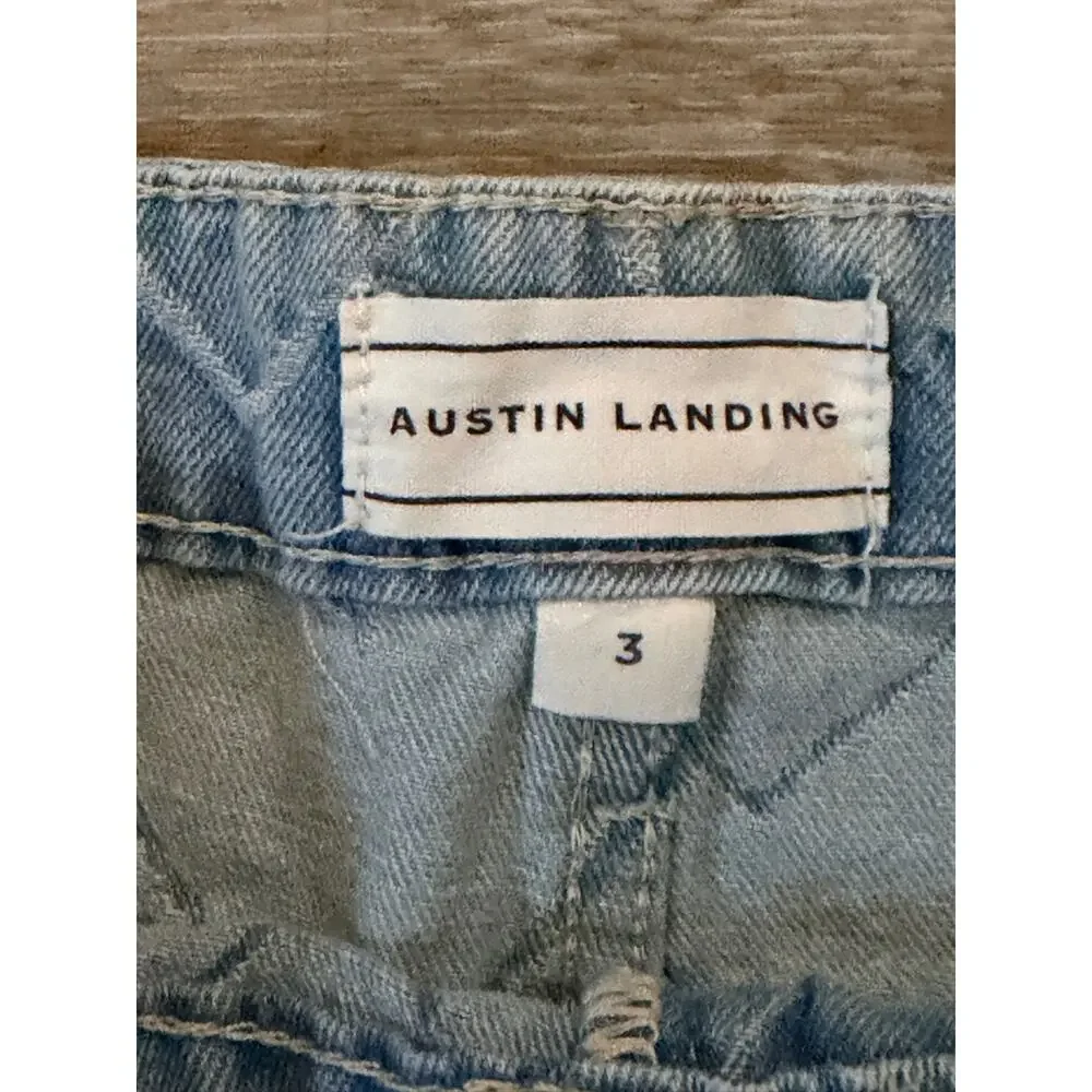 Austin Landing Denim Skirt with Hearts Size 3